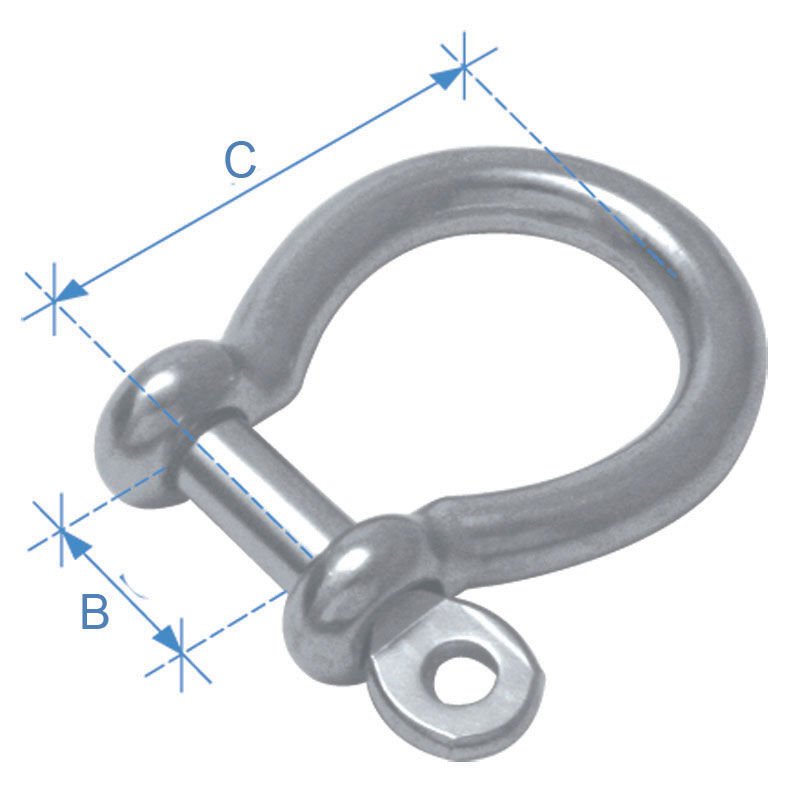ANCHOR SHACKLE, TYPE AISI 316 DIAM 10MM
