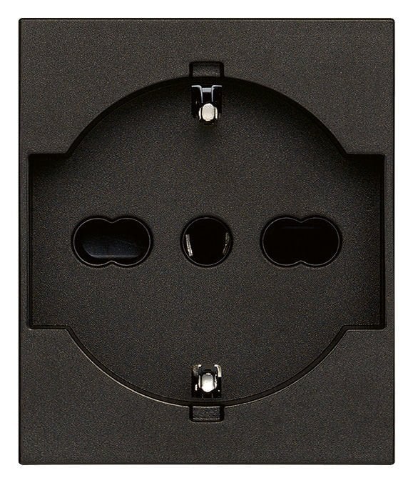 Vimar Linea 30210.G 2P+E 16A Universal Priz Siyah