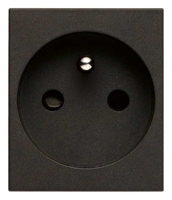 Vimar Linea 30212.G 2P+E FR Sıcury Priz Siyah