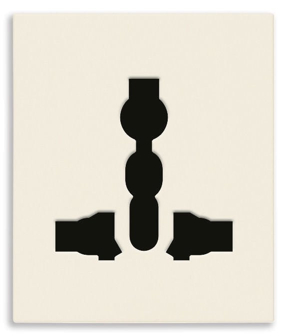 Vimar Linea 30257.C 2P+E 13A Çoklu Standart Priz Kanvas