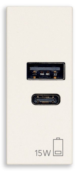 Vimar Linea 30292.AC15B A+C USB Prizi 15W 5V 1M Beyaz