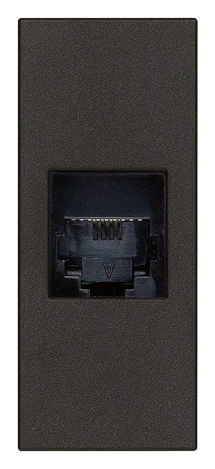 Vimar Linea 30320.G RJ11 Telefon Prizi 6/4 Siyah