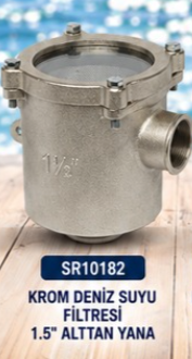 Krom Deniz Suyu Filtresi 1,5 '' Alttan Yana