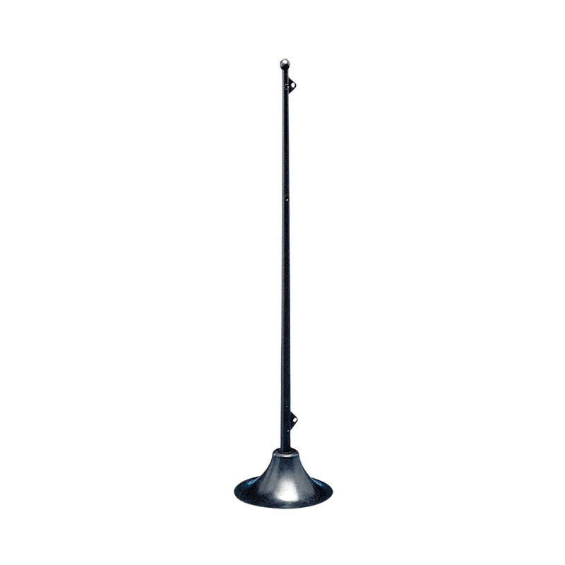 Rubber Base f/Flag Staff w/Suction Cap, Ø92mm,  Black
