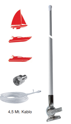 VHF Telsiz Anteni  RA 104 SSAUS Paslanmaz