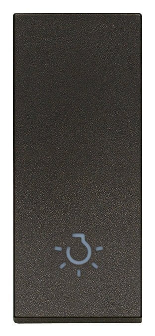 Vimar Linea 31000.LG Yaylı Buton 1M Ampul Sembollü Siyah