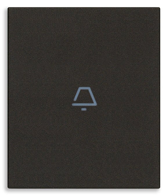 Vimar Linea 31000A.2CG Eksenel Yaylı Buton 2M Zil Sembollü Siyah