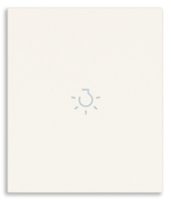 Vimar Linea 31000A.2LB Eksenel Yaylı Buton 2M Ampul Sembollü Beyaz