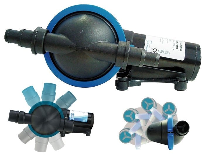 Jabsco Duş Sintine Tahliye Pompası 16 Lt/Dak. 12 Volt Ayarlanabilir Kafalı