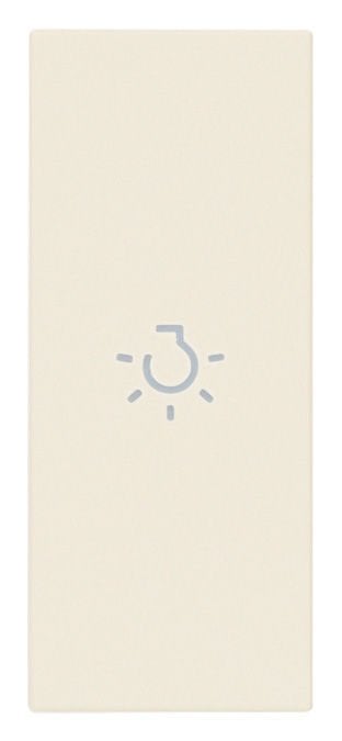 Vimar Linea 31000A.LC Eksenel Yaylı Buton 1M Ampul Sembollü Kanvas