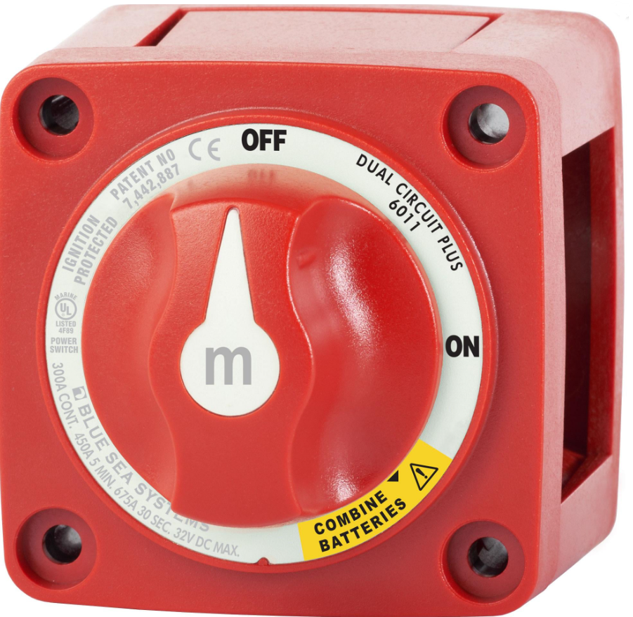 Blue Sea Systems Mini Dual Circuit Plus Akü Şalteri 6011