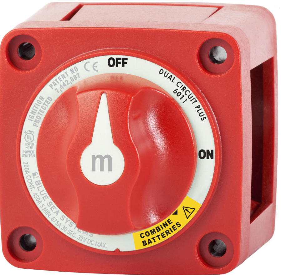 Blue Sea Systems Mini Dual Circuit Plus Akü Şalteri 6011