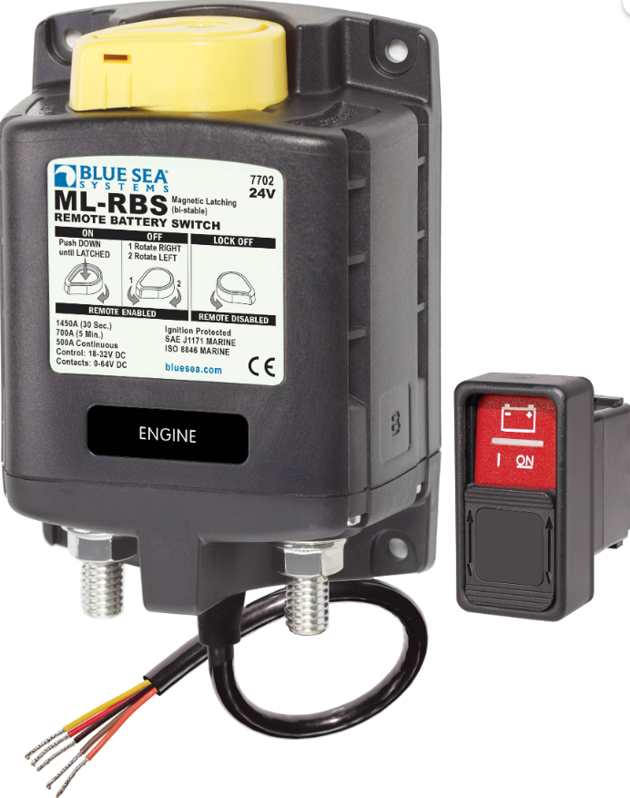 Blue Sea Systems ML-RBS Uzaktan Kumandalı Akü Şalteri 7702-24V