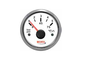 Yağ Göstergesi Beyaz   5 Bar 12-24 V Ø: 55 mm