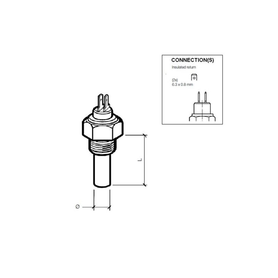 VDO Isı sensörü Dual 150°C(Insul)1/4-18 NPFT - 323-805-003-002N