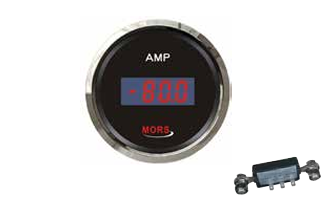 Dijital Ampermetre Siyah 12-24 V