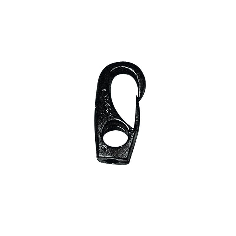 Snap Hook w/Eye Ø10x49mm, f/Ø6mm Cord, Polyam. White