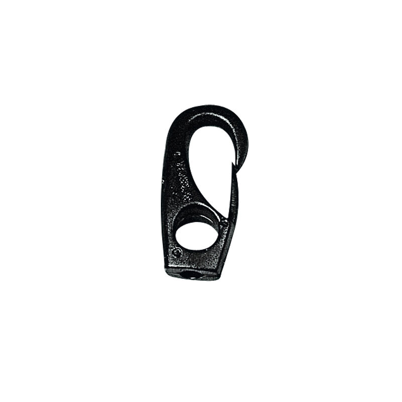 Snap Hook w/Eye Ø10x49mm, f/Ø6mm Cord, Polyam. White