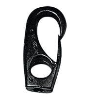 Snap Hook w/Eye Ø10x49mm, f/Ø6mm Cord, Polyam. Black