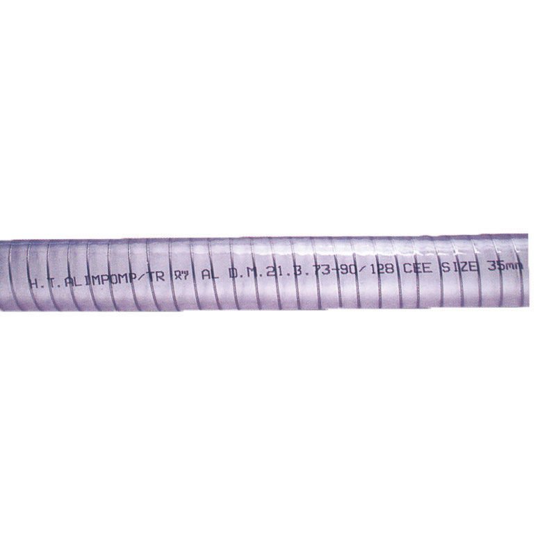 Sıvı Atık-Su Transfer Hortumu , PVC, Beyaz, Çelik Telle Güçlendirilmiş Ø32mm, 1 1/4''
