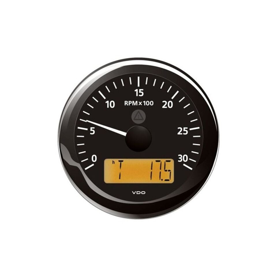 VDO Tachometer with LCD black 3000 rpm 85mm - A2C59512390