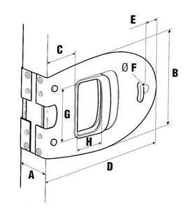 Mobella kanatlı tip kapı kilidi