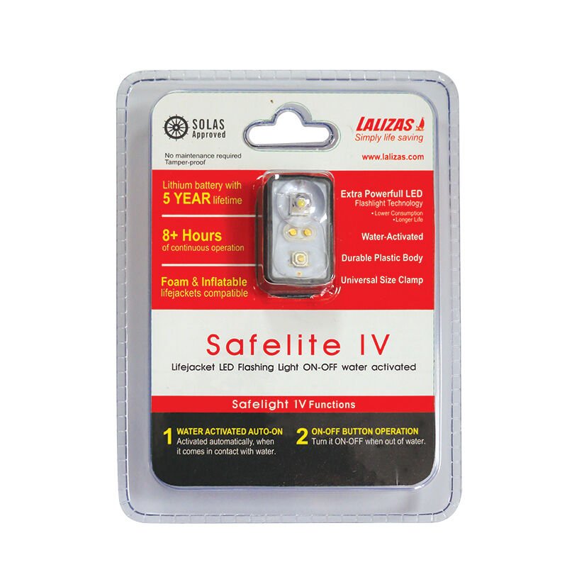 LALIZAS Lifejacket LED flashing light ''Safelite  IV'' ON-OFF water activated,USCG, SOLAS/MED (BLISTER