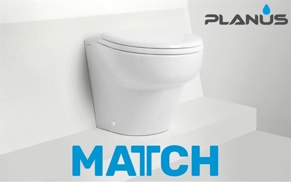 Match 24V Beyaz Kısa Taş Thr.Kitli Tuvalet