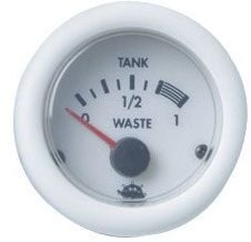 Pis Su Tankı Seviye Göstergesi Tip Beyaz Kadranlı 12 Volt