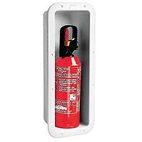 Storage Case f/Fire Extinguisher 1kg, w/o Door, White