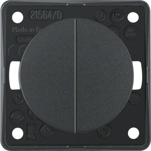 Berker İntegro Yaylı Anahtar Antrasit 56x56 MM