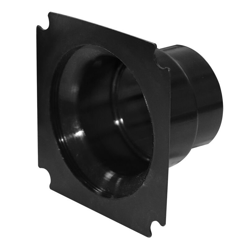 Ventilator Connector, PVC, Straight, Ø65/75mm, Black