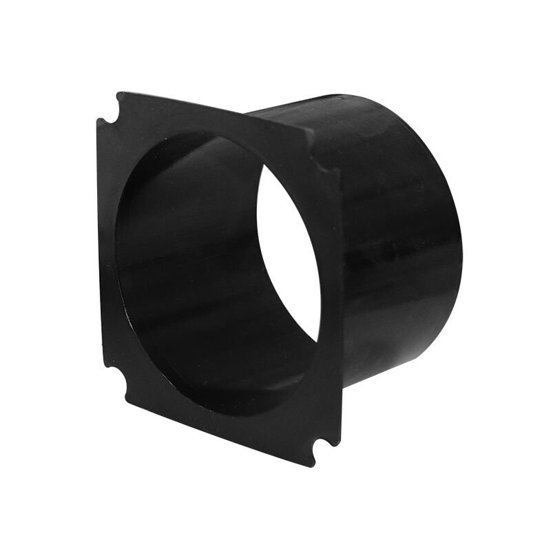 Ventilator Connector, PVC, Straight, Ø100mm, Black