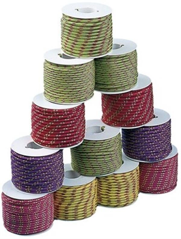 Polyester halat, çok renkli 2mm x 20m