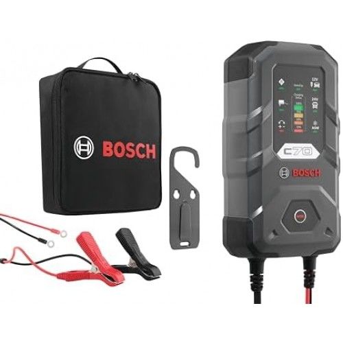 Bosch C70 Yeni Jenerasyon Akü Şarj Cihazı 12/24V 10Amper IP65 - Bosch 0189911070