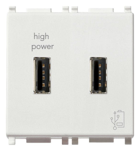 Vimar Plana 14295 5 V 2,1 A USB Besleme Ünitesi 2M Beyaz